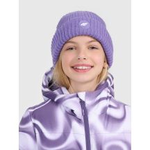 Czapka beanie odblaskowa dziewczęca 4F 4FJRAW25ACAPF0750-51S