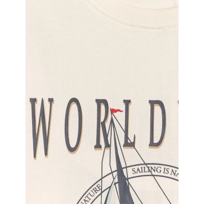 6. T-shirt regular z nadrukiem męski 4F 4FRSS26TTSHM3993-11S