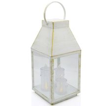 LATARNIA LAMPION ADWENTOWY RORATY LED 35CM 3 ŚWIECE BIAŁY