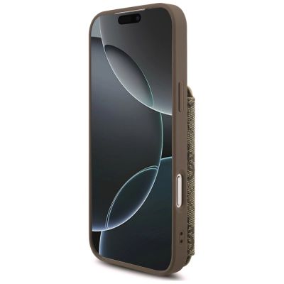 4. Etui Guess 4G Cardslots & Magnetic Closure Crossbody na iPhone 18 Pro / 17 Pro - brązowe