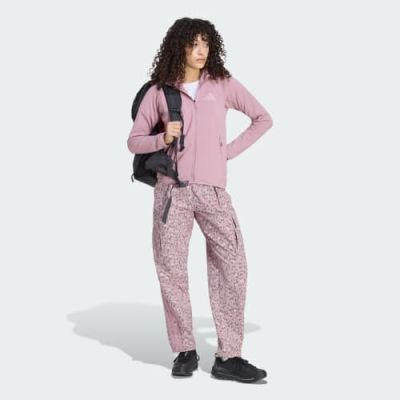 5. Bluza damska adidas TERREX Xperior CLIMAWARM+ Ventknit Fleece Hooded Jacket - magic mauve rozmiar: l