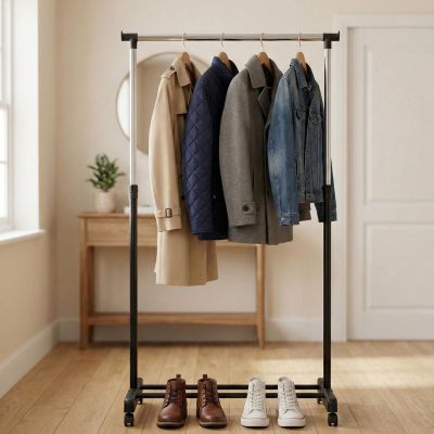 12. WIESZAK NA UBRANIA 80x43x90-160 CM POJEDYNCZY EXCELLENT HOUSEWARE