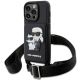 Etui Karl Lagerfeld Crossbody Saffiano Karl & Choupette na iPhone 14 Pro - czarne