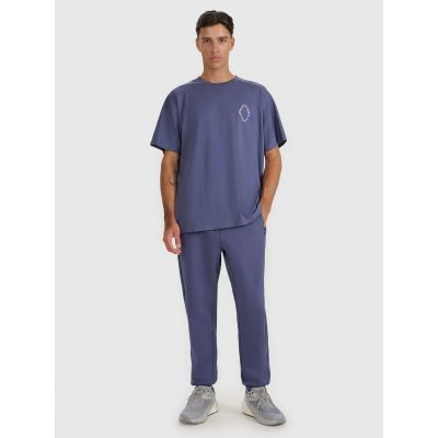 6. T-shirt oversize z nadrukiem męski 4F 4FWAW25TTSHM2401-32S