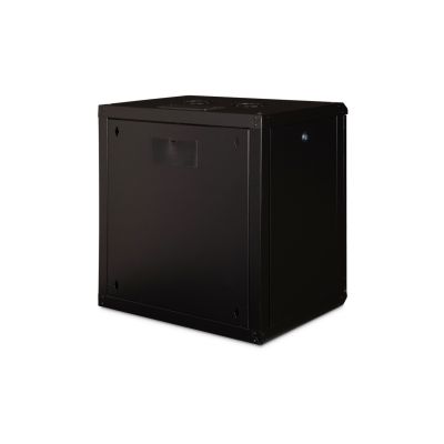 11. Szafa sieciowa wisząca Unique 19" 12U rack 600x450, drzwi szyba, czarny, niedzielona, złożona, 100kg