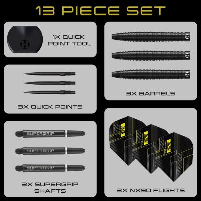 6. Rzutki Harrows NX-90 Black Edition QP 90% steeltip