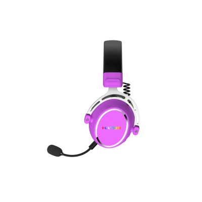 5. Słuchawki dla graczy Hator HYPERGANG 3 Wireless bezprzewodowe fioletowe