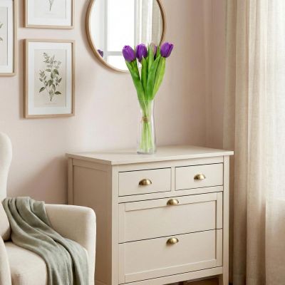 21. BUKIET 7 TULIPANÓW FIOLETOWYCH 31CM JAK ŻYWYCH DEKORACJA WIOSENNA