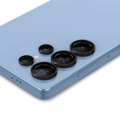 4. Osłona aparatu Spigen Optik Pro GLAS.TR EZ FIT 2-pack na Samsung Galaxy S25 Ultra - czarna