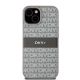 3. Etui DKNY Leather Mono Stripe & Metal Logo na iPhone 15 Plus / 14 Plus - beżowe