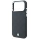 6. Etui BMW Sign Deboss Quilted Metal Logo MagSafe na iPhone 18 Pro / 17 Pro - ciemnoszare