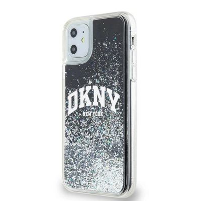 7. Etui DKNY Liquid Glitter Big Logo na iPhone 11 / Xr - czarne