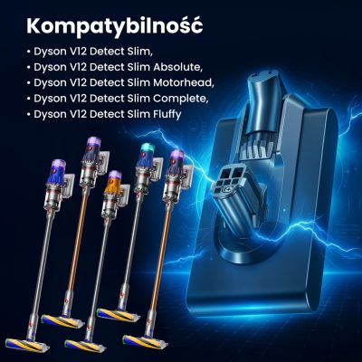 8. Extralink | Filtr + zamiennik baterii , akumulator do odkurzacza Dyson V12 | 25.2V 2500mAh