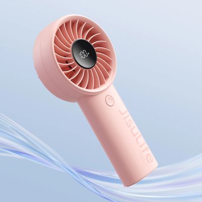 5. Mini wentylator Jisulife Handheld Fan Life4 3600mAh przenośny wiatraczek USB - różowy