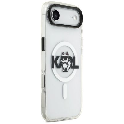 4. Etui Karl Lagerfeld IML Choupette Sketch Logo MagSafe na iPhone Air - przezroczyste