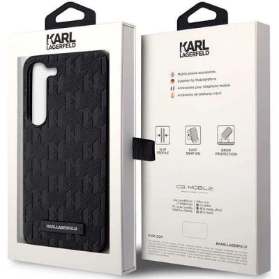 8. Etui Karl Lagerfeld Saffiano Mono Metal Logo na Samsung Galaxy S23+ - czarne