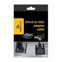 Adapter GEMBIRD A-DVID-VGAF-01 (DVI-D M - D-Sub (VGA) F; 0,20m; kolor czarny)