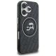 4. Etui Karl Lagerfeld IML Glitter Karl & Choupette Heads Logo MagSafe na iPhone 16 - czarne