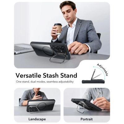 3. Etui ESR Classic Hybrid Kickstand MagSafe na Samsung Galaxy S26 Ultra - przezroczysto-czarne