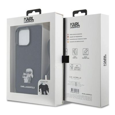 7. Etui Karl Lagerfeld Crossbody Saffiano Metal Pin Karl&Choupette na iPhone 15 Pro Max - czarne