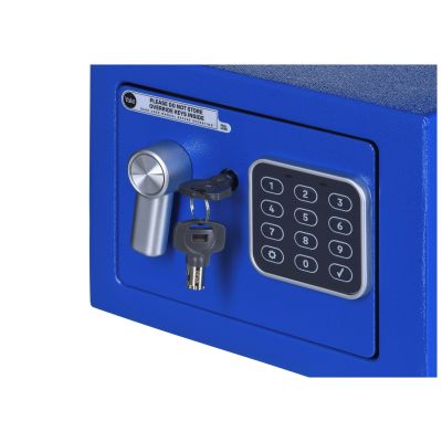 6. Yale Mini Electronic Safe Blue Sejf podstawowy YSV mini niebieski