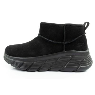 2. Skechers buty zimowe damskie botki za kostkę ocieplane skórzane