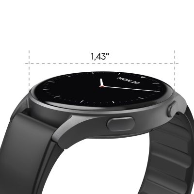4. Smartwatch Hama 8900 GPS AMOLED 1.43" z paskiem silikonowym - czarny