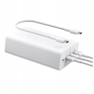 5. Greencell PowerPlay 30 - biały powerbank 30 000mAh, 22,5W, 4 porty