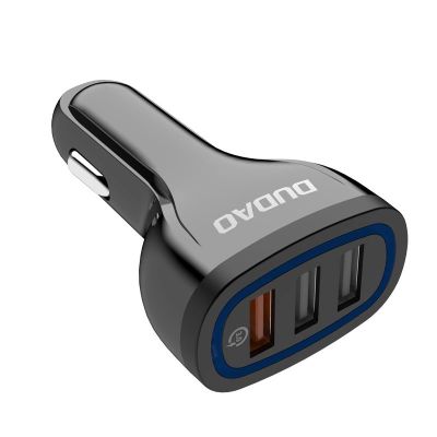 2. Dudao ładowarka samochodowa szybkie ładowanie Quick Charge 3.0 QC3.0 2.4A 18W 3x USB biały (R7S white)