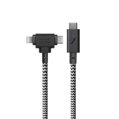 2. Kabel Native Union Belt Cable Duo Pro 240W USB-C - USB-C / lightning, 2,4 m (zebra)