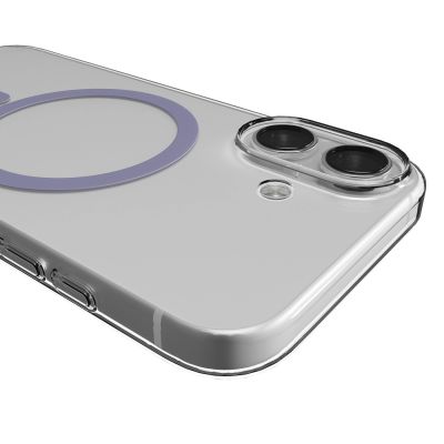 5. Etui Puro Lite Mag TPU+PC kompatybilne z MagSafe na iPhone 17 - przezroczyste z różowym pierścieniem