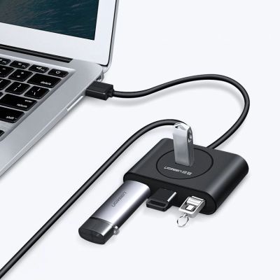 7. Ugreen rozdzielacz HUB 4x USB 3.2 Gen 1 (kabel 0,5 m) czarny (20290)