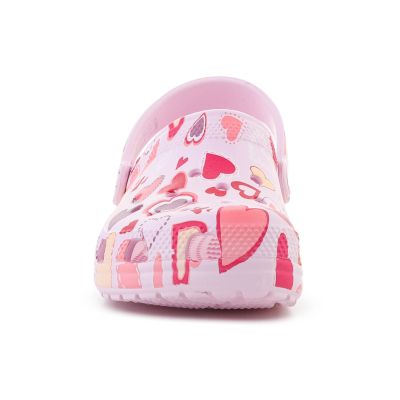 2. CROCS CLASSIC VDAY CLOG KIDS PINK MILK/HEARTS 209754-7CI