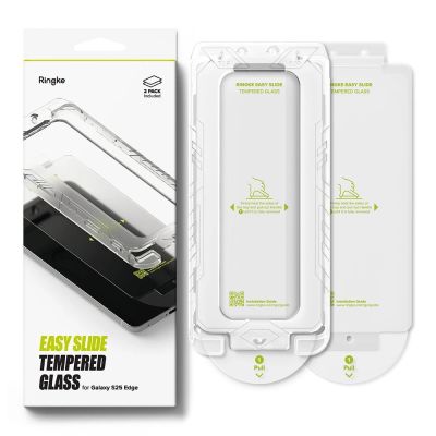7. Szkło hartowane Ringke Easy Slide 2-pack na Samsung Galaxy S25 Edge - przezroczyste