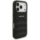4. Etui Mercedes AMG Leather Debossed Lines Logo na iPhone 18 Pro / 17 Pro - czarne