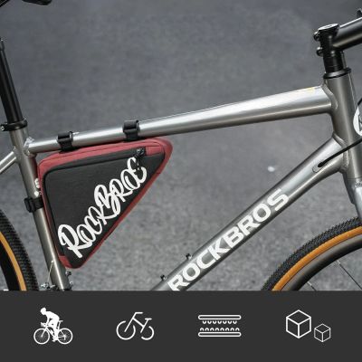 5. Torba rowerowa Rockbros G002 Flash Journey na ramę trójkątna 1.4 l - czerwona