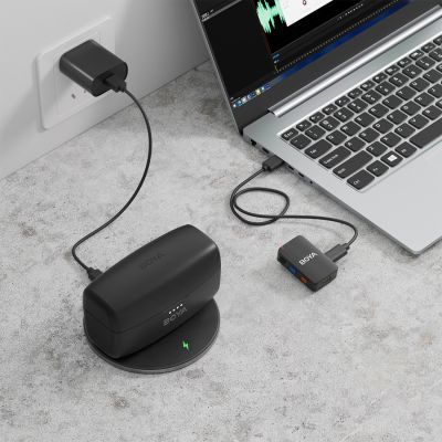 12. Mikrofony krawatowe BOYA BOYAMIC 2-02 bezprzewodowe 2.4 GHz - czarne