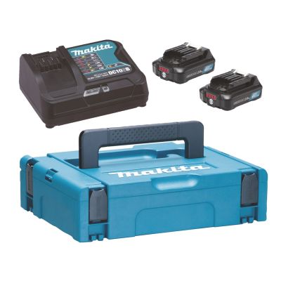 2. MAKITA ZESTAW ZASILAJĄCY 12V 2x2,0Ah (BL1021Bx2+DC10SB) MAKPAC