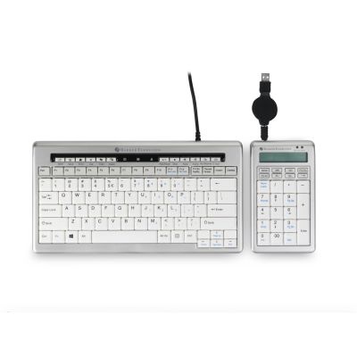 3. BakkerElkhuizen S-board 840 Numeric klawiatura numeryczna PC USB Jasny Szary, Biały