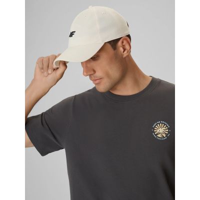 4. T-shirt regular z nadrukiem męski 4F 4FRSS26TTSHM4293-22S