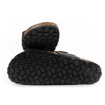 9. Bio Bio buty laczki męskie klapki profilowane skóra naturalna czarne