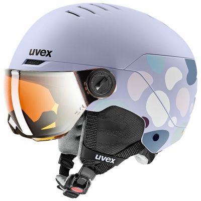 2. Uvex Skihelm rocket jr visor Lawenda