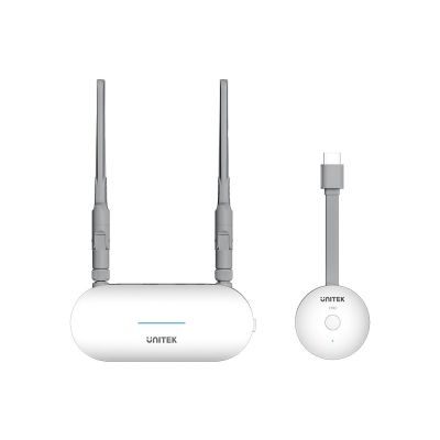 4. Unitek Bezprzewodowy nadajnik i odbiornik HDMI zasięg do 50m, biały