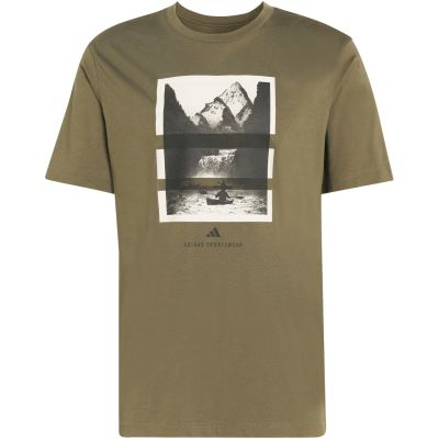 2. Koszulka męska adidas Outdoor Kayaking Graphic oliwkowa KB2540