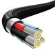 6. Kabel Baseus Rapid Series 3w1 USB-C - USB-C / Lightning / micro USB 20W PD 1.5m - czarny