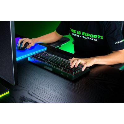 2. Razer BlackWidow V4 Tenkeyless HyperSpeed klawiatura Gaming USB + RF Wireless + Bluetooth QWERTY Amerykański międzynarodowy Czarny