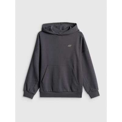 8. Bluza dresowa loose z kapturem chłopięca 4F 4FJRSS26TSWSM2828-22S