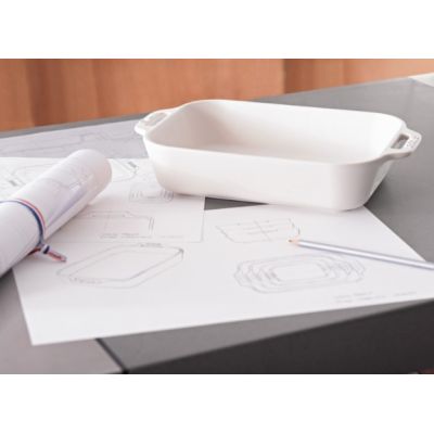 2. Prostokątny półmisek ceramiczny STAUB 40511-151-0 - biały 4.5 ltr