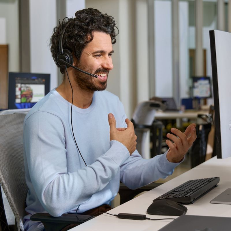 19. Słuchawki przewodowe HP Poly Mission 425 Stereo USB Wired Headset
