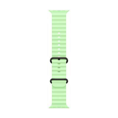 3. Apple Pasek 49mm Neon Żółty Ocean Band - Tytanowy Czarny
